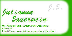 julianna sauerwein business card